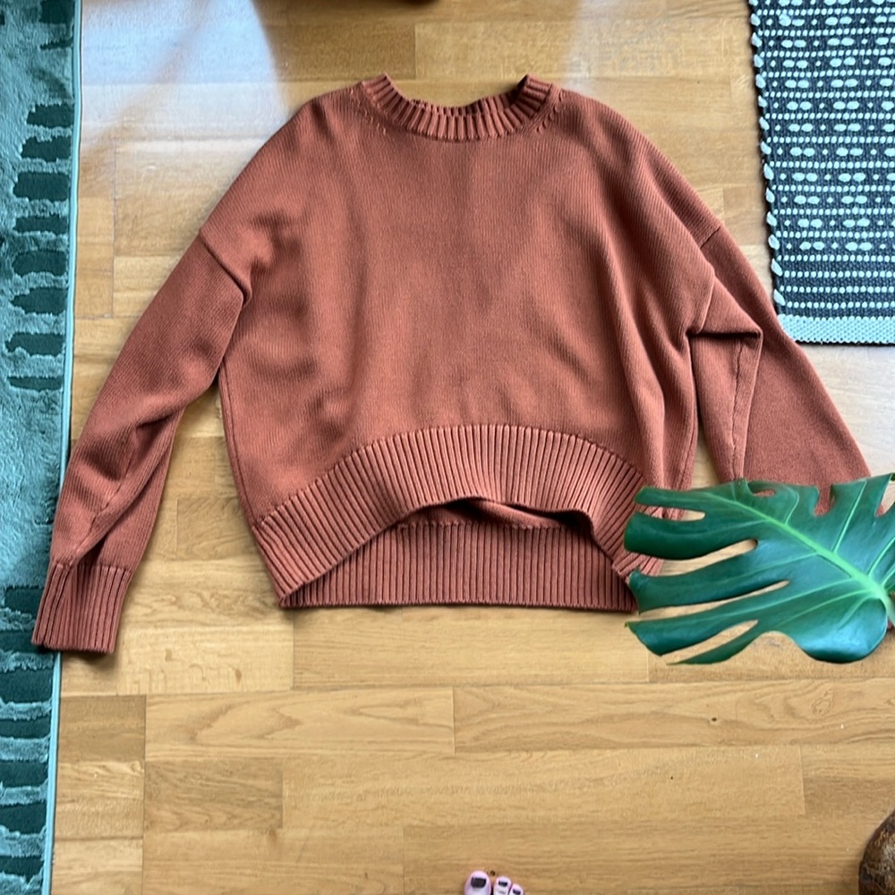 Quince 100% Cotton Boyfriend Crew Sweater